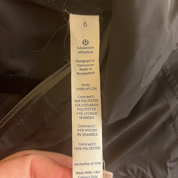 EUC Lululemon Run: Black Make It Rain Jacket- Size 6 - Picture 12 of 16